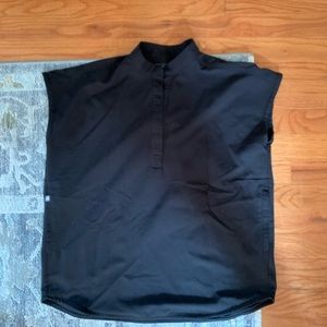 Figs Zamora petite XS maternity pants and Rafaela XXS top, BLACK